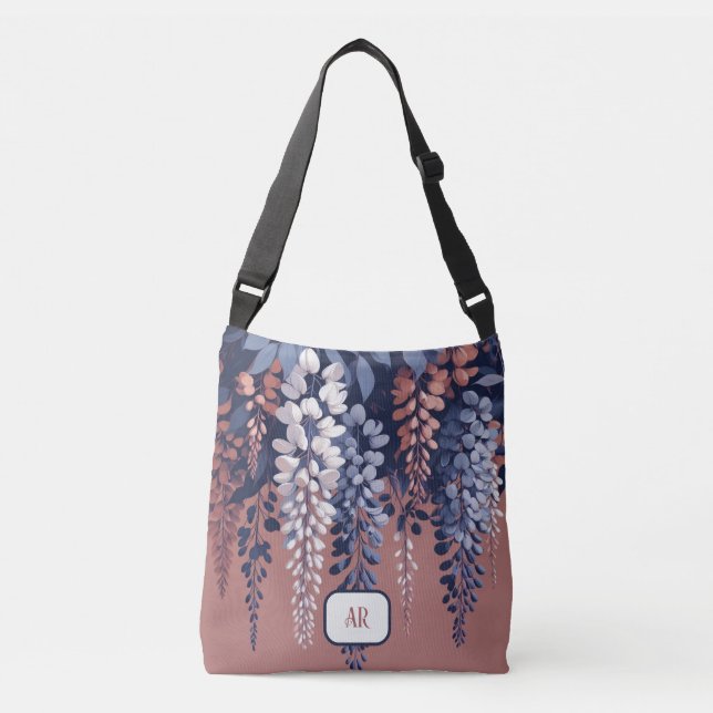 Bolso Cruzado Rosa de la Marina Monograma Wisteria Elegancia (Anverso)