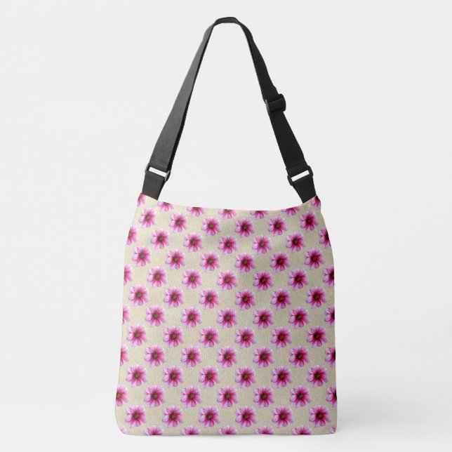 Bolso Cruzado Rosa floral botánico en cualquier color (Anverso)