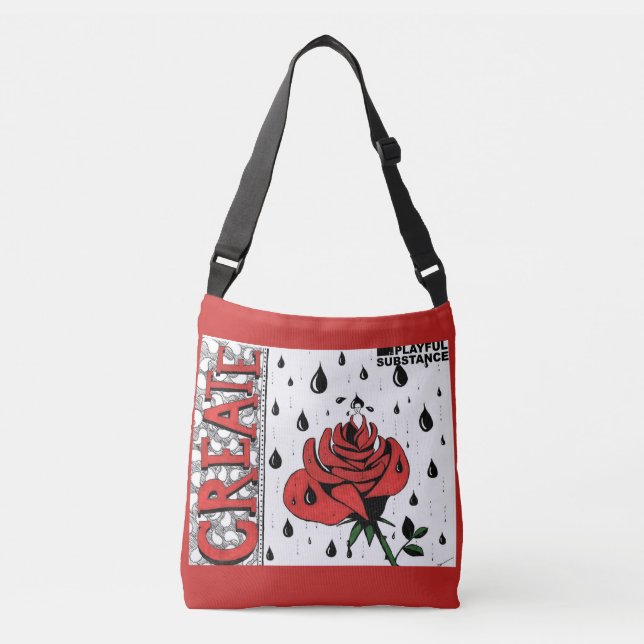 Bolso Cruzado Rosa negrita Tote Bag (Anverso)