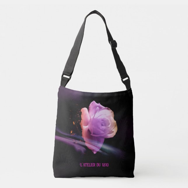 Bolso Cruzado "Rosa nocturno silencioso #2" (Anverso)
