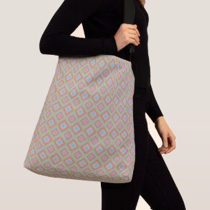 Bolso Cruzado Rosa Y Azul De Coral Marrón