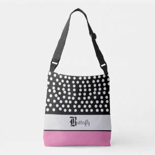 Bolso Cruzado Rosa Y Negro