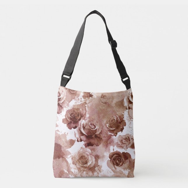 Bolso Cruzado Rosas acuáticos 3 (Anverso)