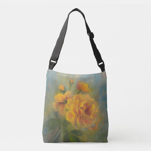 Bolso Cruzado Rosas Amarillas (Anverso)