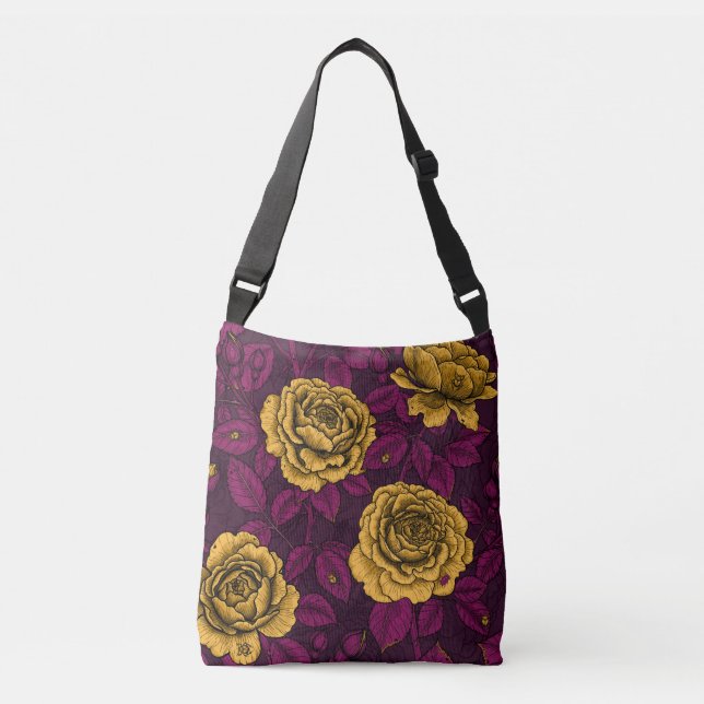 Bolso Cruzado Rosas amarillas (Anverso)