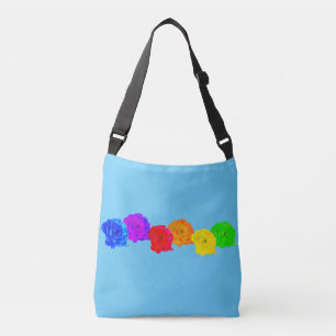 Bolso Cruzado Rosas arcoiris con luz dulce