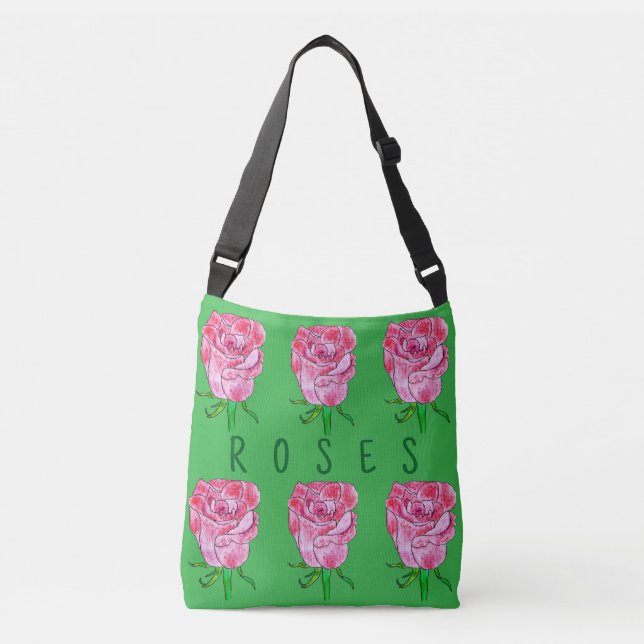 Bolso Cruzado Rosas Crossbody Bag (Anverso)
