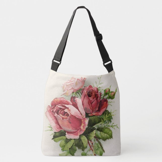 Bolso Cruzado Rosas de época (Anverso)