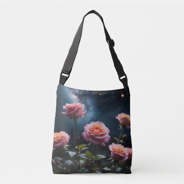 Bolso Cruzado Rosas Galaxia (Anverso)