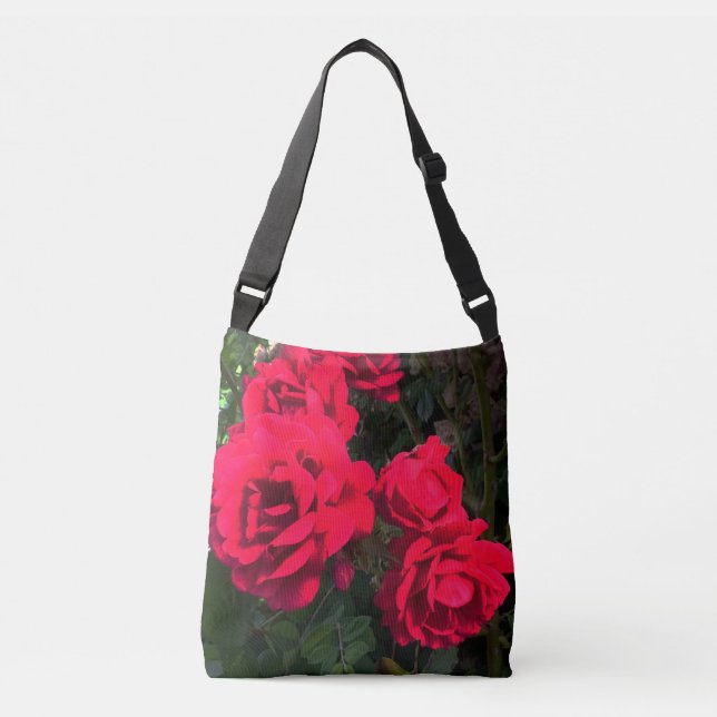 Bolso Cruzado Rosas rojas románticas (Anverso)