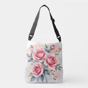 Bolso Cruzado Rosas Rosadas Hermosa Colección Moderna de Lujo