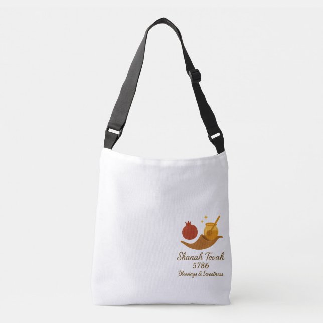 Bolso Cruzado Rosh Hashanah Tote Bag, New Year Gift (Anverso)