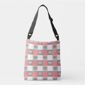 Bolso Cruzado Rubor Mint Checkered Heart