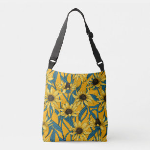Bolso Cruzado Rudbekia amarilla sobre amarillo