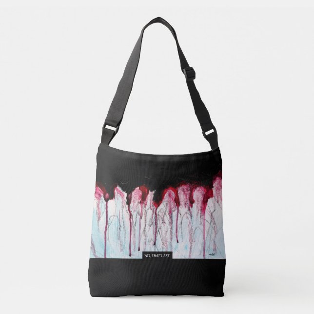 Bolso Cruzado Running Drops, Abstract Art  (Anverso)