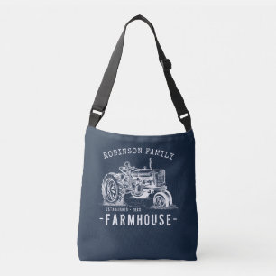 Bolso Cruzado Rústica granja Familia Nombre Tractor de época