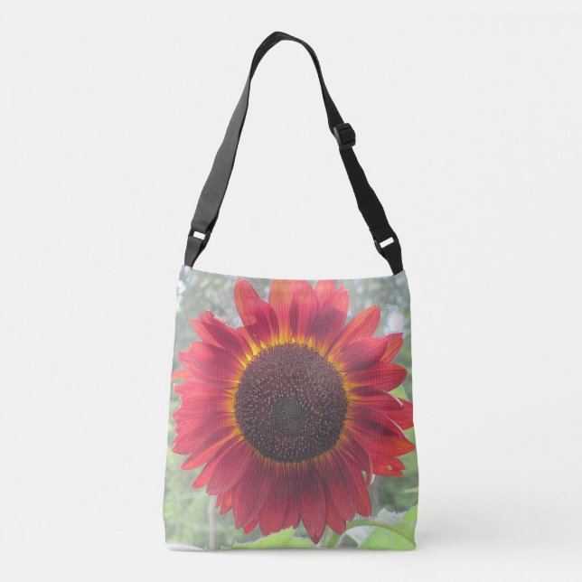 Bolso Cruzado Rusty Red Sunflower (Reverso)