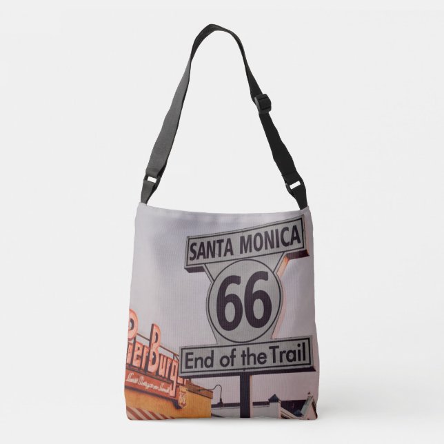 Bolso Cruzado Ruta de Santa Mónica 66 California (Reverso)
