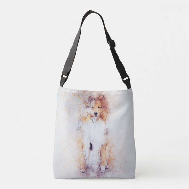 Bolso Cruzado Sable Rough Collie Puppy Crossbody Bag (Reverso)