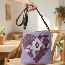Bolso Cruzado Sac Bandoulière Cœur Violet