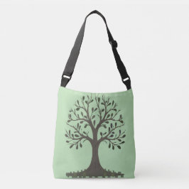 Bolso Cruzado Sac Cabas Réversible Arbre de Vie Vert Pâle