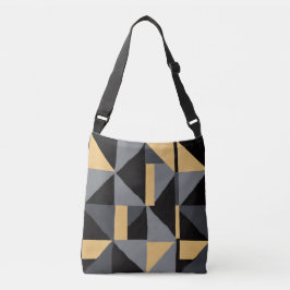 Bolso Cruzado Sac fourre-tout Géométrique Noir, Gris et Or