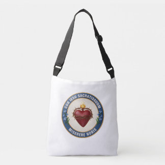 Bolso Cruzado Sacred Heart of Jesus Latin Catholic 3D Emblem 