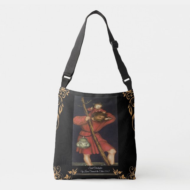 Bolso Cruzado Saint Christopher con el Cristo Infantil (Anverso)