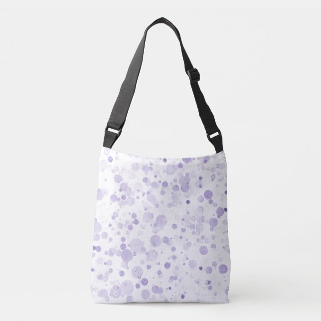Bolso Cruzado Salpicadura de Acuarela Morada (Anverso)
