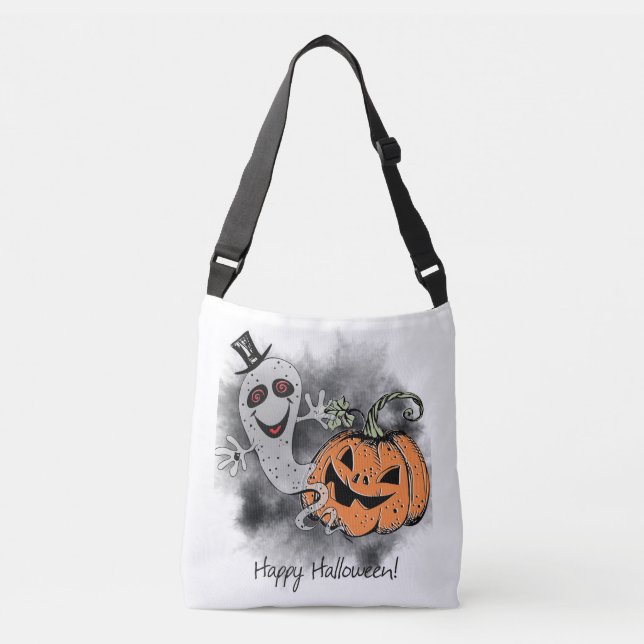 Bolso Cruzado Saludos de Halloween (Anverso)