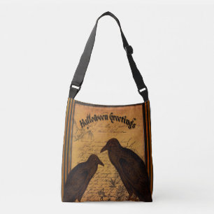 Bolso Cruzado Saludos de Halloween - Crows