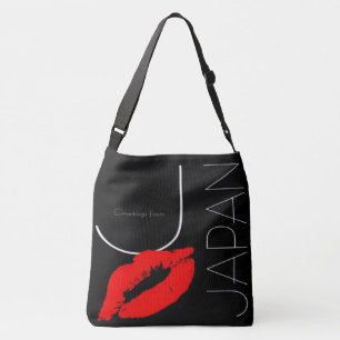 Bolso Cruzado Saludos desde el beso de amor del pintalabios rojo
