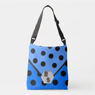 Bolso Cruzado Salvaje sobre los puntos de la polka en negro en a