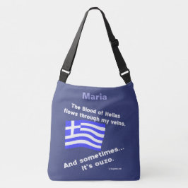 Bolso Cruzado Sangre de Grecia y Ouzo Personalizado