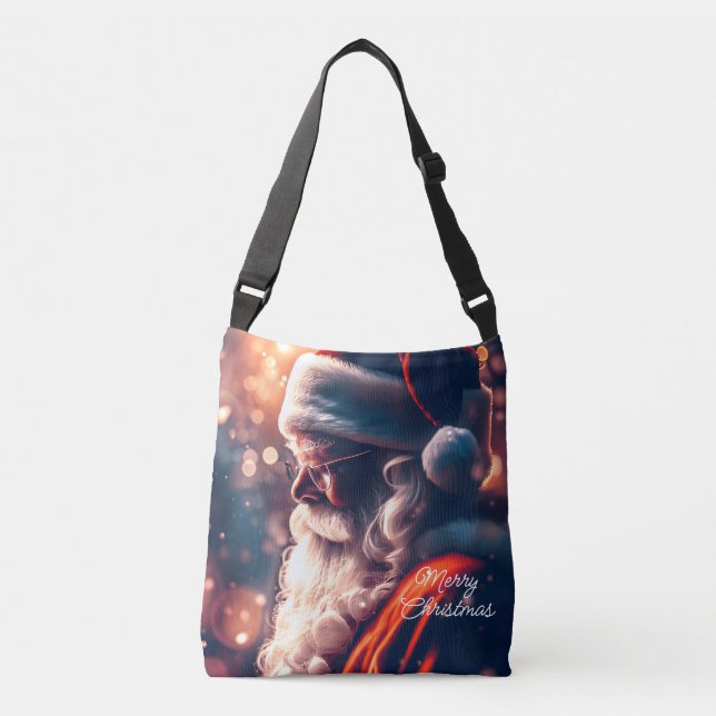 Bolso Cruzado Santa Claus Feliz Navidad (Anverso)