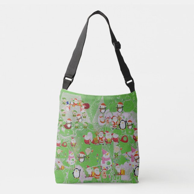 Bolso Cruzado Santa Magical Green New Year  (Anverso)