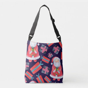 Bolso Cruzado Santa sonriente, Navidades de acuarela sin inconve