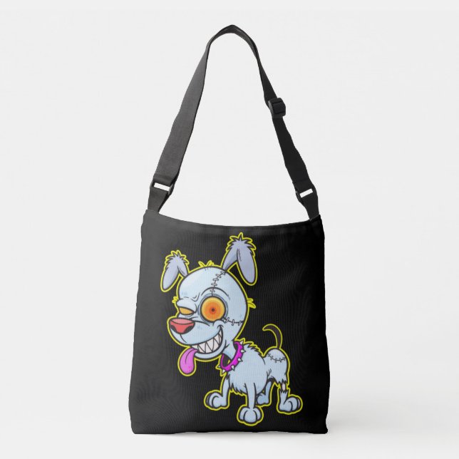 Bolso Cruzado Sassy Cranky Zombie Dog Ilustracion (Anverso)