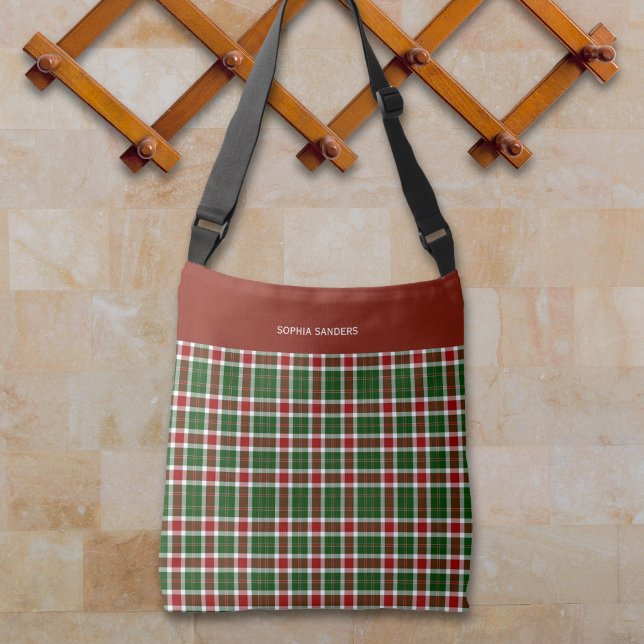 Bolso Cruzado Scottish Tartan Pattern Christmas Colors (Subido por el creador)