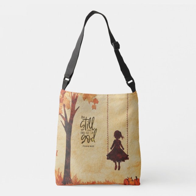 Bolso Cruzado Sé que soy Dios Biblia Verse Salmo 46:10 (Reverso)