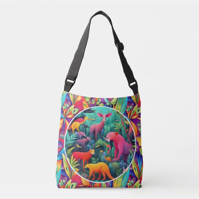 Bolso Cruzado Selva animal (Anverso)