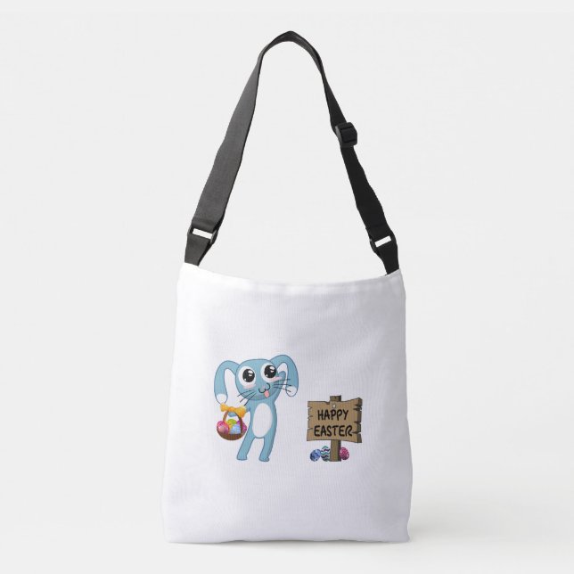 Bolso Cruzado Semana Santa Bunny desea feliz Pascua (Anverso)