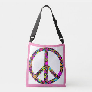BOLSO CRUZADO SEÑAL DE PAZ DE FLORAL GROOVY