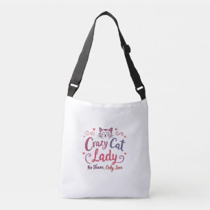 Bolso Cruzado Señora Gatos Locos – ¡Sin Vergüenza, Solo Amor!   