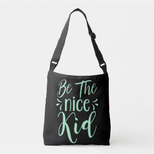 Bolso Cruzado Ser el buen chico mensaje positivo en verde menta