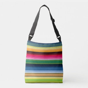 Bolso Cruzado Serape combinado mexicano tradicional