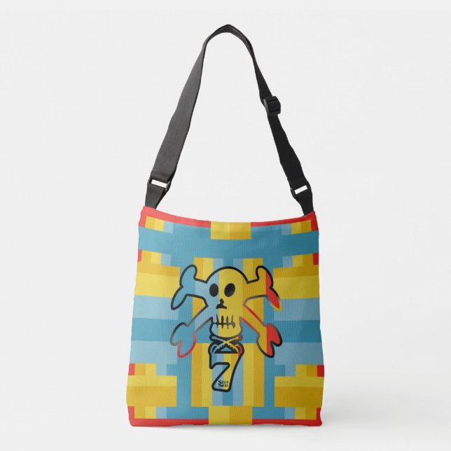 BOLSO CRUZADO SEVEN SKULL BY MASANSER PIXELAT (Anverso)