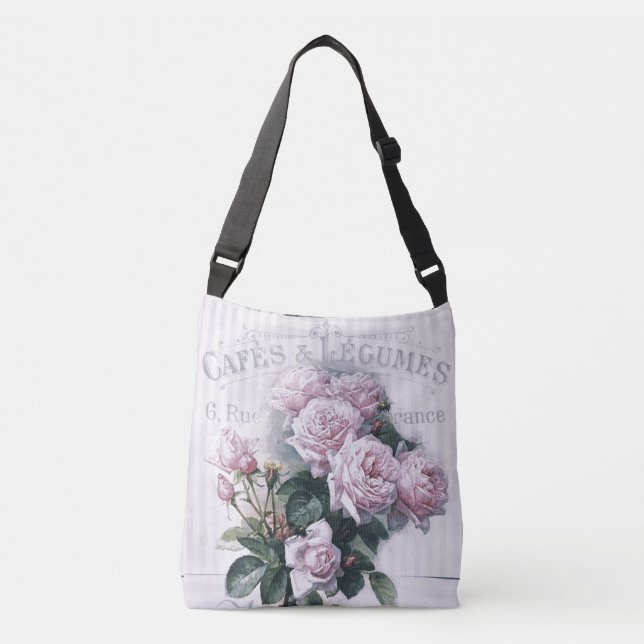 Bolso Cruzado shabby chic, decoupage, victorian, french chic, pa (Anverso)