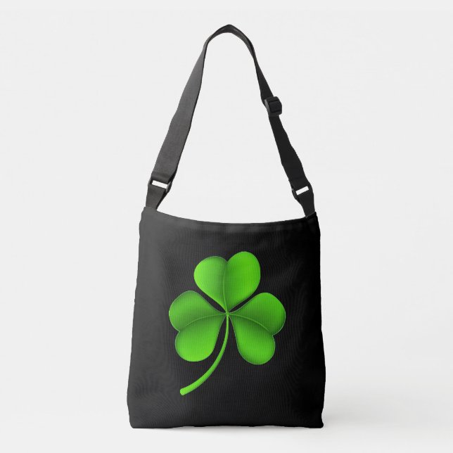 Bolso Cruzado Shamrock verde en cbcnt negro (Anverso)