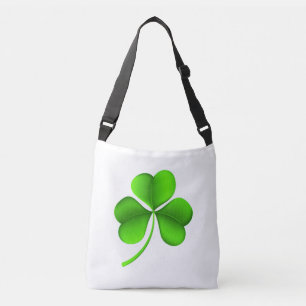 Bolso Cruzado Shamrock verde sobre el cbcnt blanco